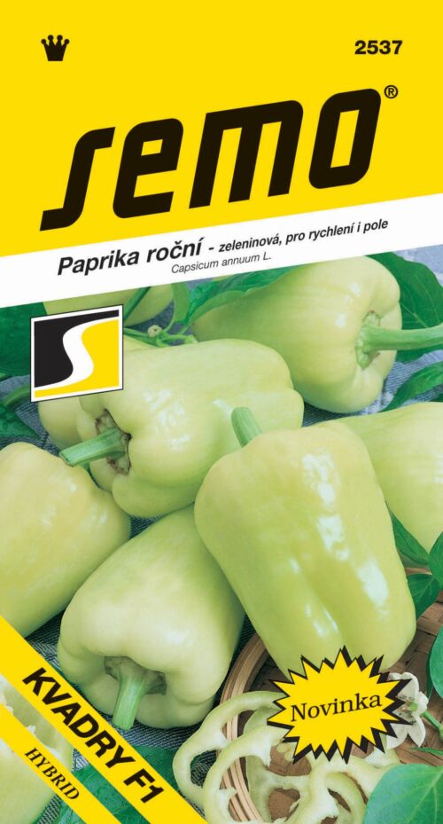 Paprika zel. sladká F1 - Kvadry F1 rychl.,pole 15s - Obrázek 1