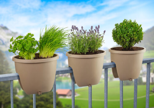 KVĚTINÁČ NA ZÁBRADLÍ BALCONIA OVI 30CM BÍLÝ - Obrázek 3