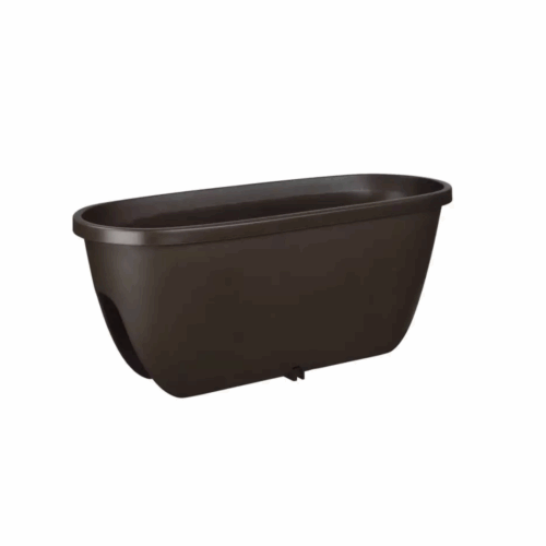 KVĚTINÁČ NA ZÁBRADLÍ BALCONIA OVI 60CM HNĚDÝ - Obrázek 1