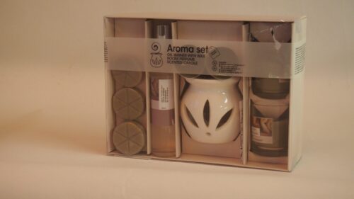 Aromalampa-dárkový set- zeleno-hnědá - Obrázek 1