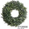 Zelený věnec bez dekorace -buxus, přírodní - 25 cm