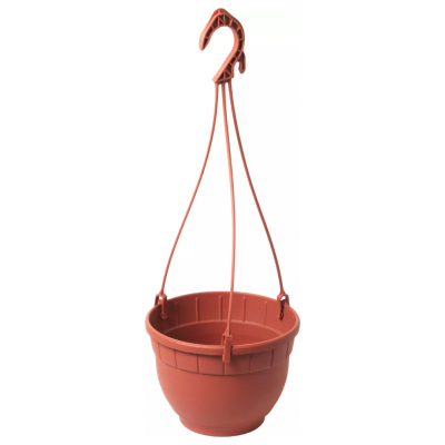 Květináč Siena závěsný s miskou - terakota