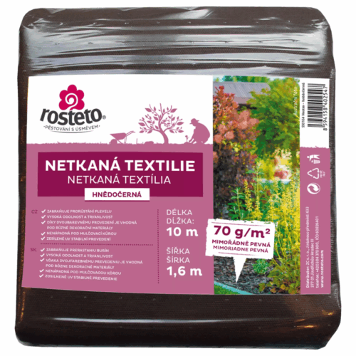 Netkaná textilie hnědo-černá Rosteto - Obrázek 1