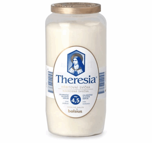 SVÍČKA Theresia kompozitní 320g 110h. bílá - Obrázek 1