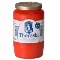 SVÍČKA Theresia kompozitní 155g 58h. červená
