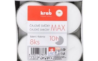 SVÍČKA Čajové Maxi 8ks krabička Český produkt