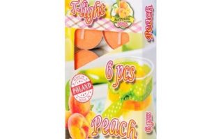 SVÍČKA Čajové 6 ks Peach vonné svíčky