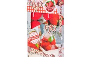 SVÍČKA Čajové 6 ks Strawberry vonné svíčky
