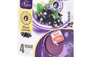 SVÍČKA Čajové maxi 4 ks black currant vonné svíčky