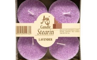 SVÍČKA Stearin - čajové maxi 4 ks Levandule