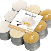 SVÍČKA Bolsius Čajové 18ks Vanilla tříbarevné