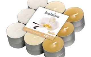 SVÍČKA Bolsius Čajové 18ks Vanilla tříbarevné