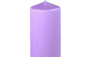 SVÍČKA Drápaná válec 60x120 Perla fialová svíčka