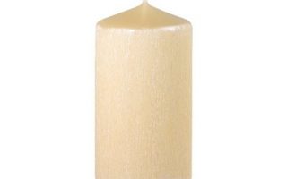 SVÍČKA Drápaná válec 60x120 Perla sl. kost