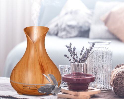 Aroma difuzer Vulcan světlé dřevo 350ml SIXTOL - Obrázek 1