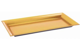Dekorace Tác plast 170x360 mm zlatá