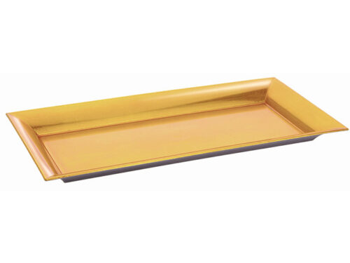 Dekorace Tác plast 170x360 mm zlatá - Obrázek 1