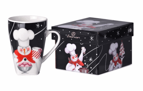 Keramika hrnek 400ml design sněhuláci v dárk. krabičce - Obrázek 3