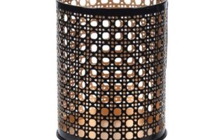 Svícen kovový 82x100 mm černá s bronzem