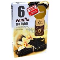 SVÍČKA Čajové 6 ks Vanilla vonné svíčky