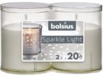 Bolsius Sparkle light transparent 52x65 mm - 2 ks v sadě