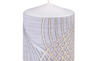 Válec 70x80 mm geometrie šedozlatá, cena za ks