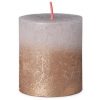 Bolsius Rustic válec 68×80mm, cena za ks - Sandy Grey + Gold