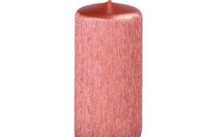 SVÍČKA Drápaná válec 50x100 Perla měděná