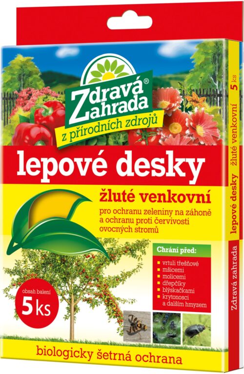 Zdravá zahrada - Lepové desky žluté (5 ks) venkovní - Obrázek 1