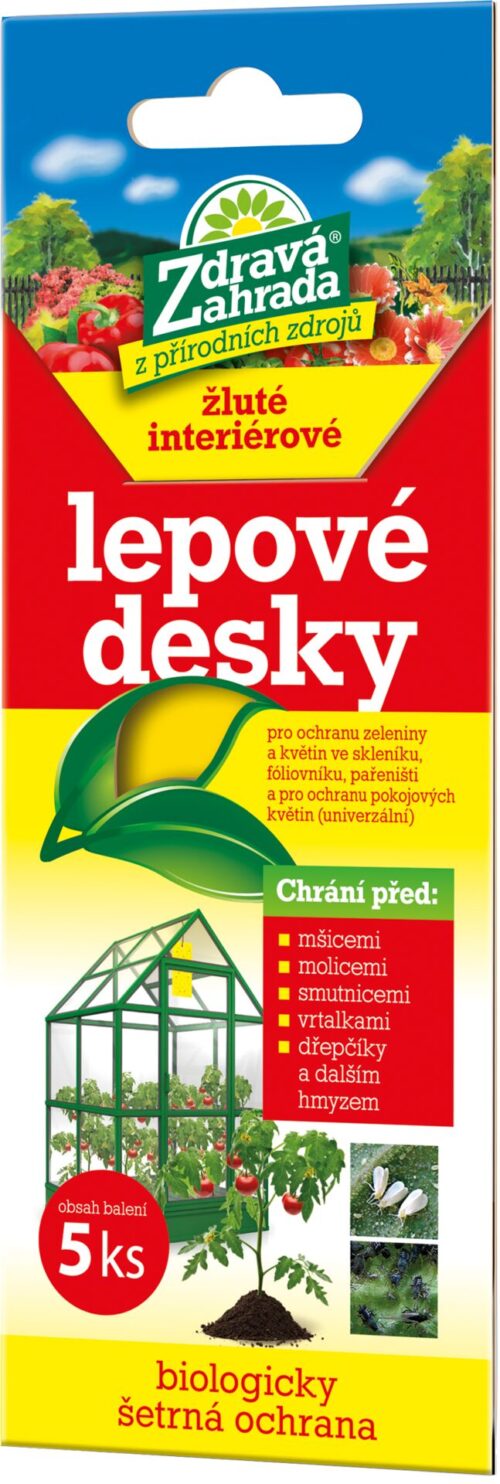 Zdravá zahrada - Lepové desky žluté (5 ks) interiérové - Obrázek 1