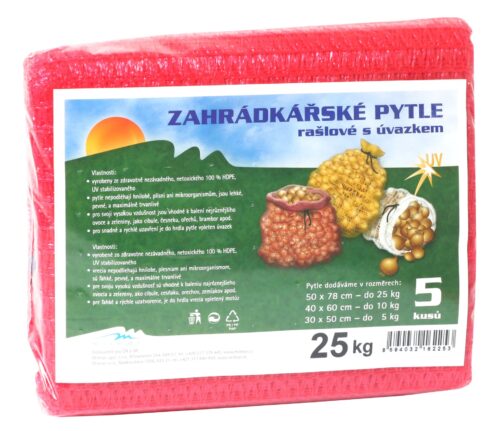 Pytel rašlový s úvazkem (5ks) na 25 kg - Obrázek 1
