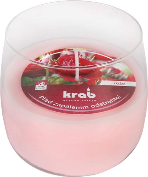 Svíčka sklo - aroma růže 125 g - Obrázek 1