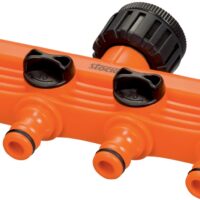 Šroubení na kohoutek s čtyřcestným ventilem 1/2" 3/4" Stocker s eurozávěsem