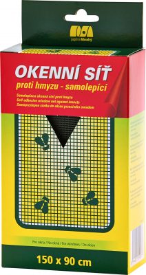 Síť okenní 150 x 90 cm černá samolepící