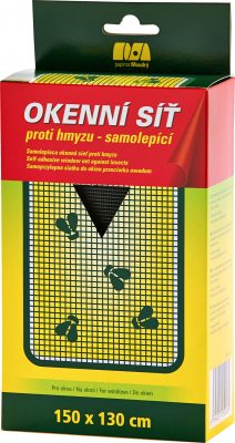 Síť okenní 150 x 130 cm černá samolepící