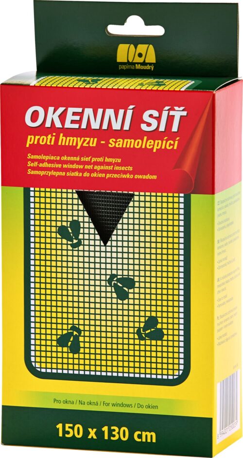 Síť okenní 150 x 130 cm černá samolepící - Obrázek 1