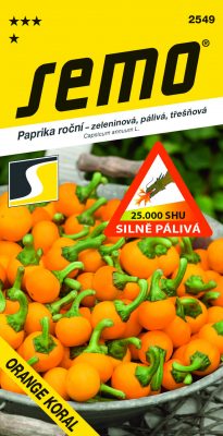Paprika zel. pálivá - Orange Koral rychl,pole 0,6g  /SHU 25 000/