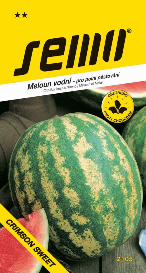 Meloun vodní - Crimson Sweet - oválný žíhaný 0,6g - Obrázek 1