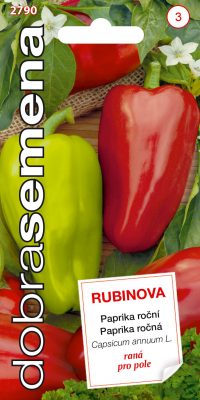 Dobrá semena Paprika zel. - Rubinova, pole 0,5g