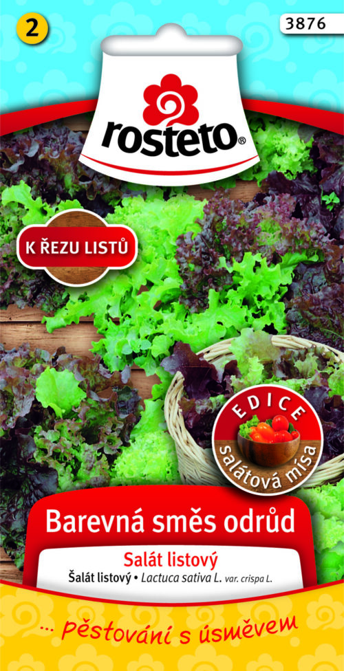 ROSTETO - Salát Barevná směs odrůd -  kadeřavý k řezu 0,8g - Obrázek 1