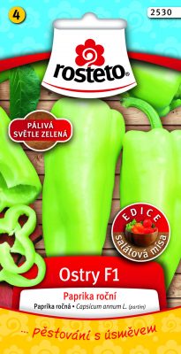 ROSTETO - Paprika Ostry F1 - zel. pálivá rychl,pole 10s