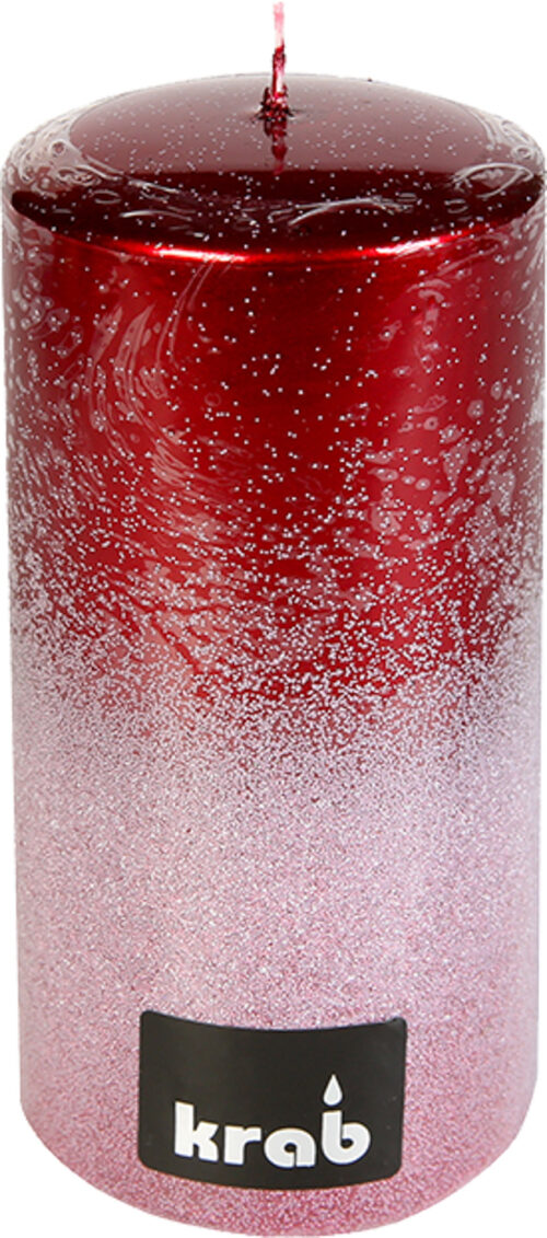 Svíčka válec Grace 70x150 mm - metalická červená - Obrázek 1