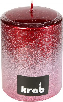 Svíčka válec Grace 70x100 mm - metalická červená