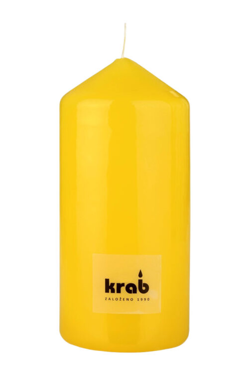 Svíčka válec 50x90 mm - žlutá - Obrázek 1