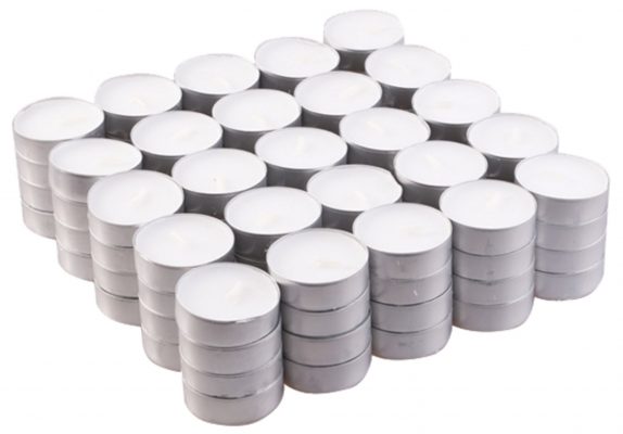 Svíčka čajová - bílá (100 ks)