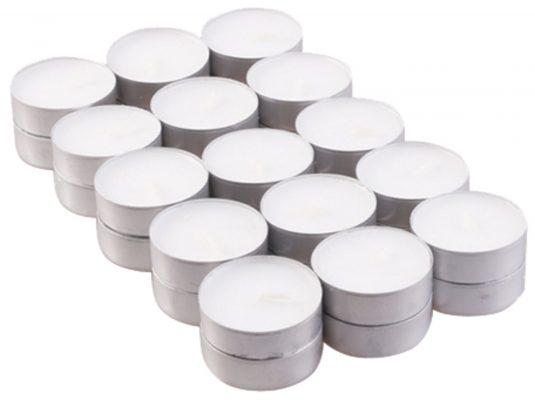 Svíčka čajová - bílá (30 ks)