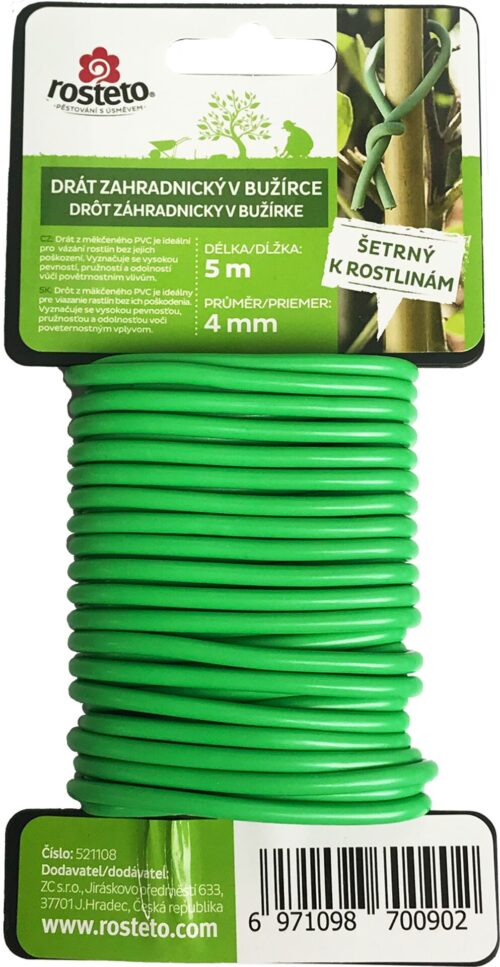 Drát zahradnický v bužírce Soft Rosteto - 4 mm x 5 m - Obrázek 1
