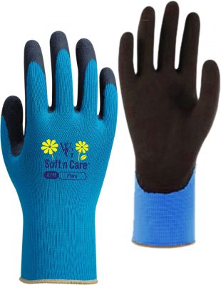 Rukavice Flora modré vel. 8/M Rosteto