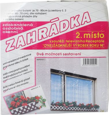 Zahrádka okenní 75 cm - hnědá