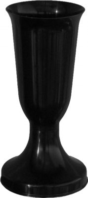 Váza hřbitovní Tereza černá perleť - těžké dno